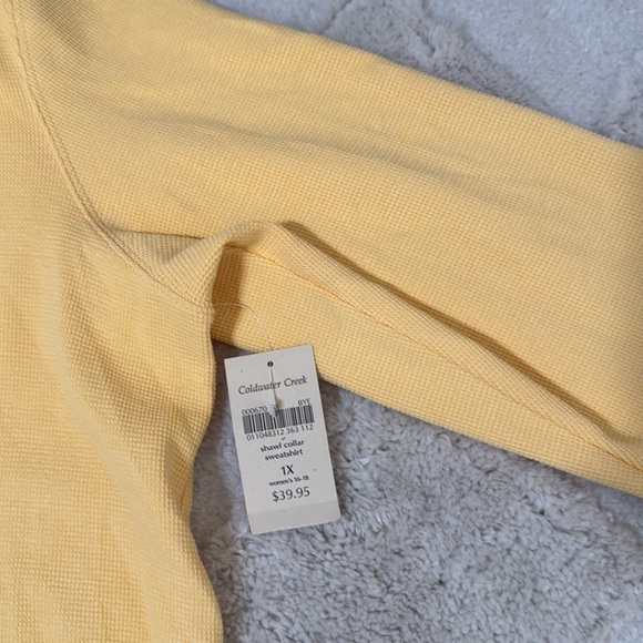 Coldwater Creek Yellow V-Neck Tunic Top - Picture 5 of 11